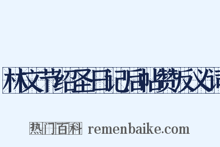 林文节绍圣日记后帖赞反义词是什么意思的图片